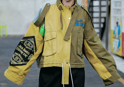 LUZZ Denim Detay Dik Yaka Ceket