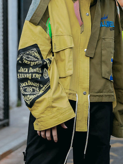 LUZZ Denim Detay Dik Yaka Ceket