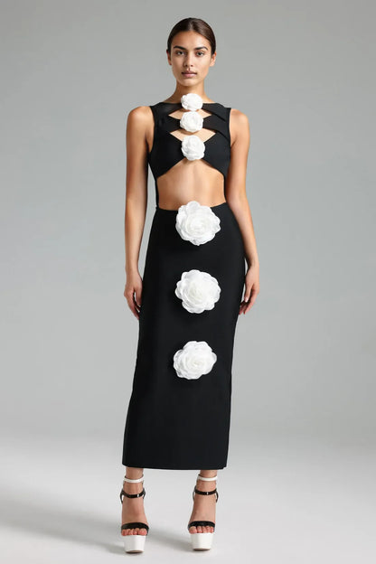 Black Swan Bandaj Midi Elbise