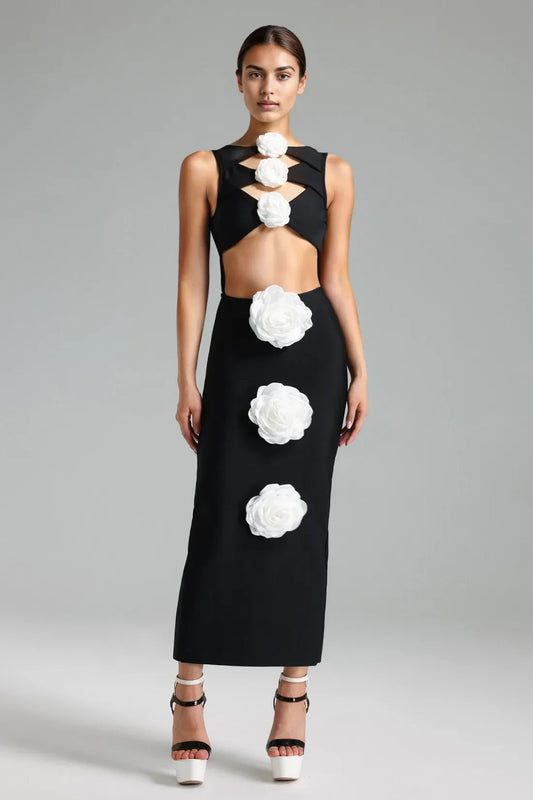 Black Swan Bandaj Midi Elbise