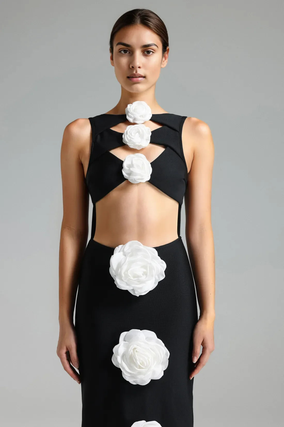 Black Swan Bandaj Midi Elbise