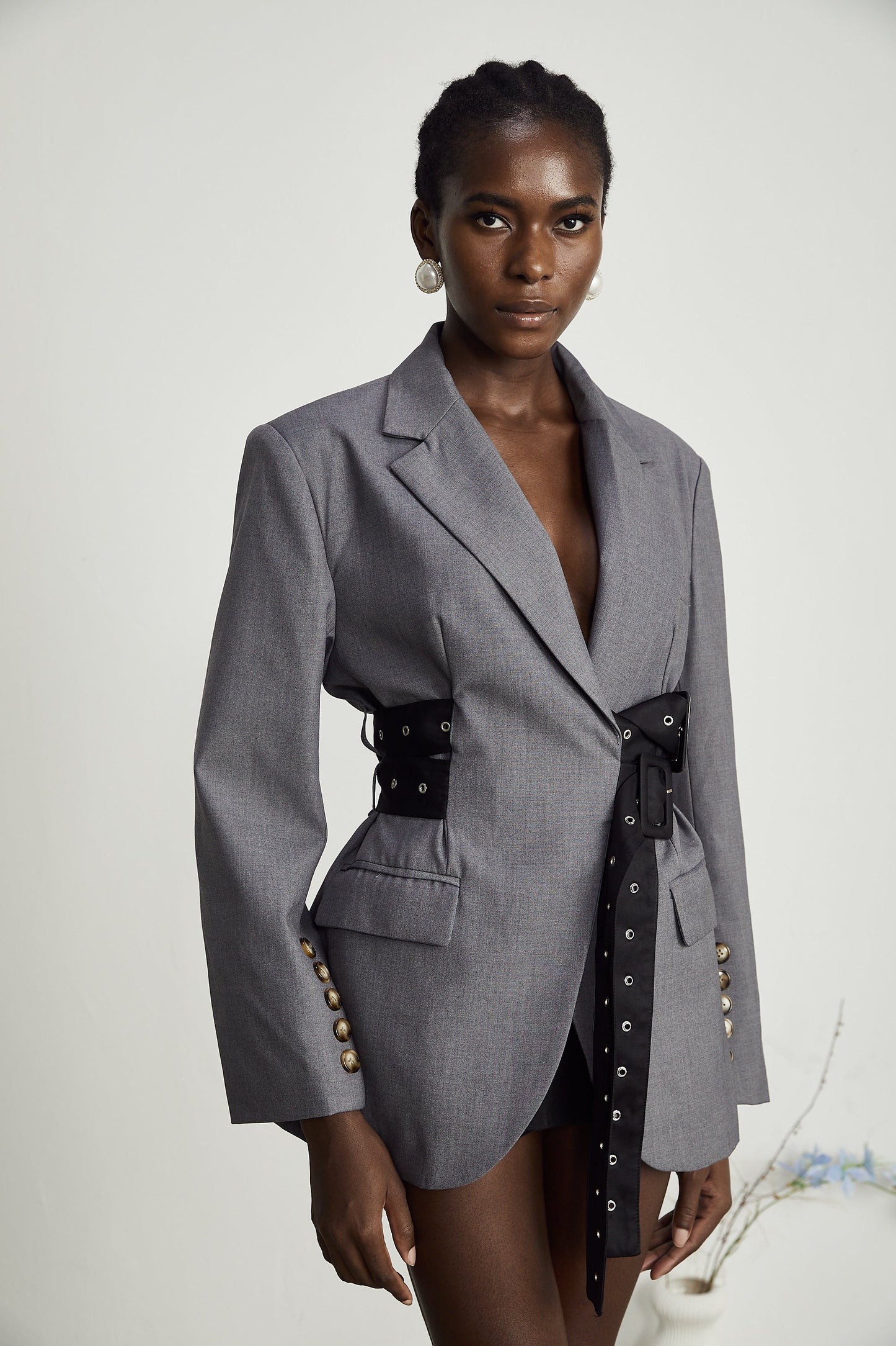 Teodora Kuşaklı Blazer Ceket