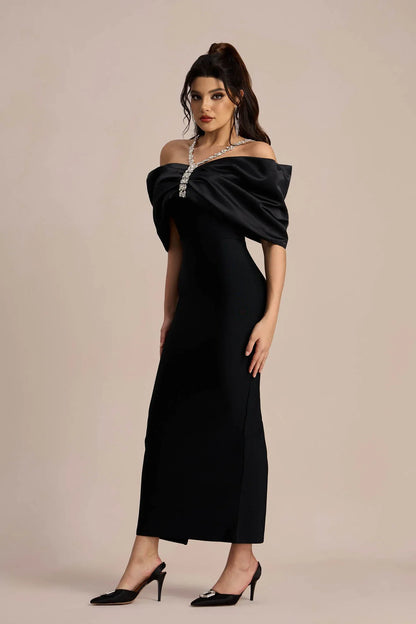 Amber Eclipse Midi Elbise