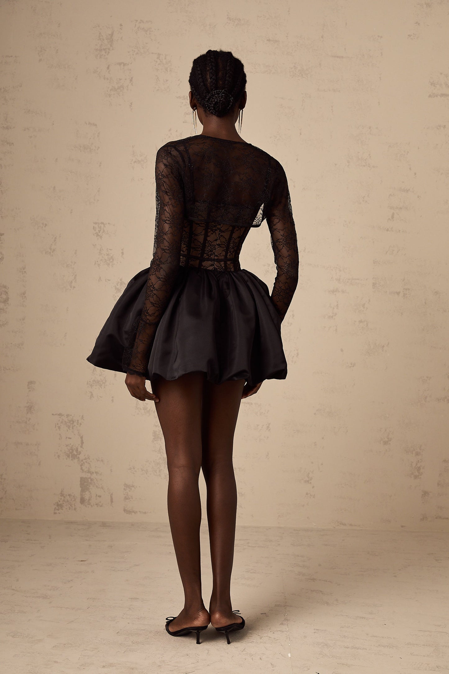Midnight Widow Mini Korse Elbise