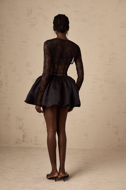 Midnight Widow Mini Korse Elbise