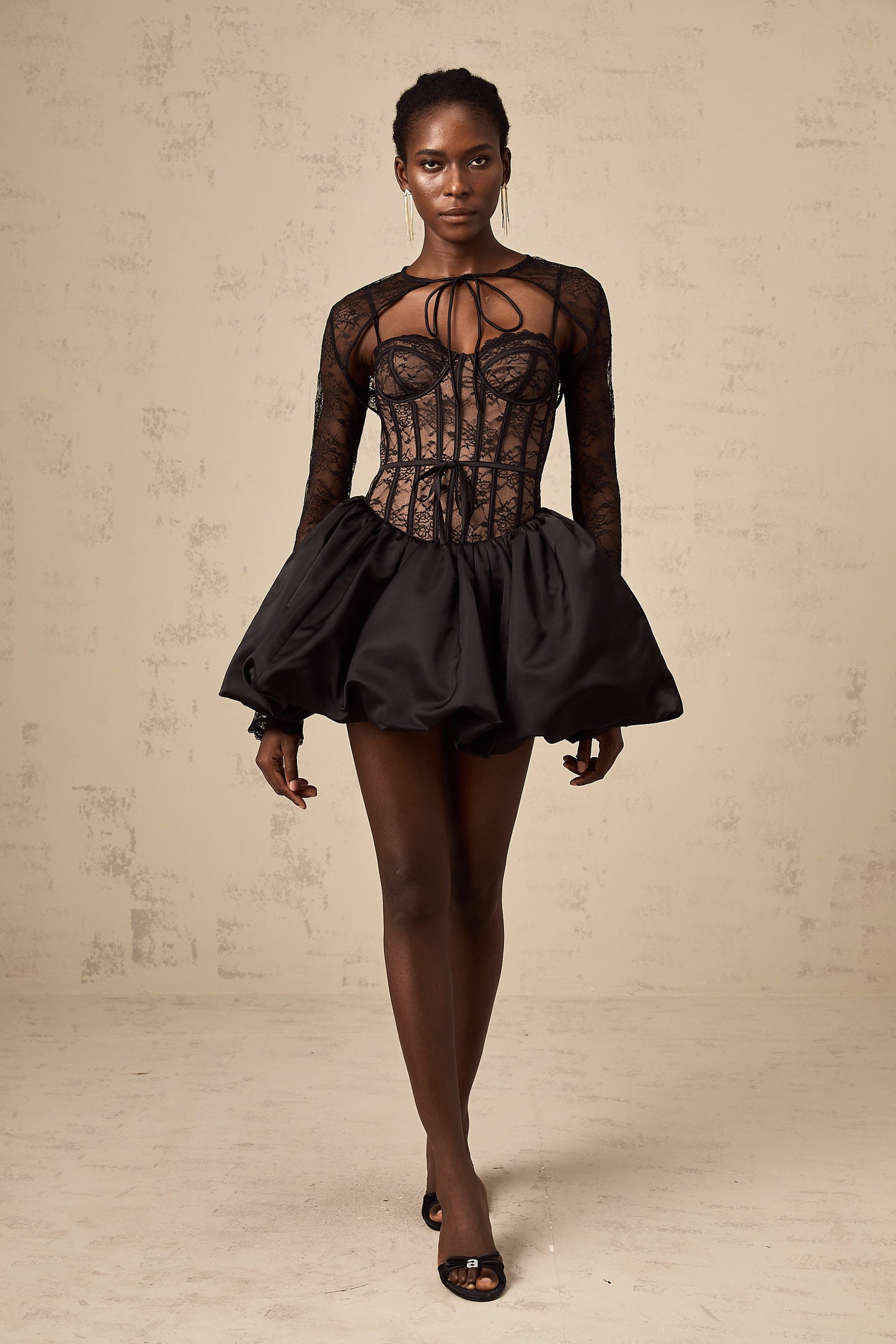 Midnight Widow Mini Korse Elbise