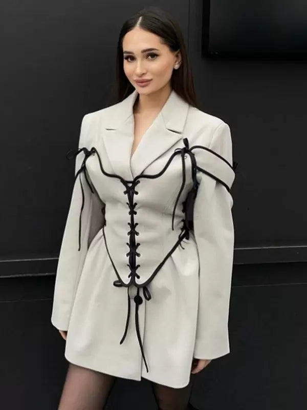 Opal Touch Blazer Korseli Ceket Elbise