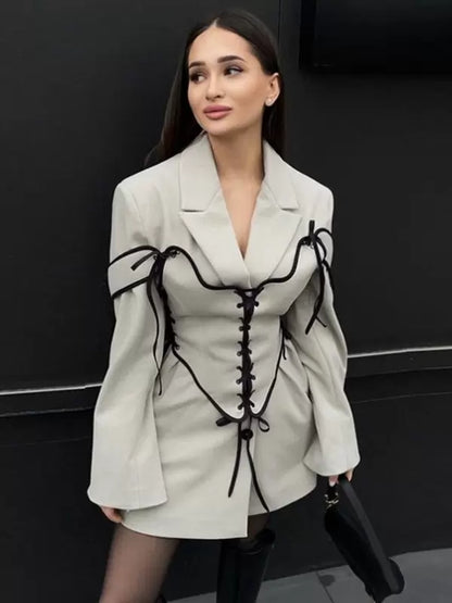 Opal Touch Blazer Korseli Ceket Elbise