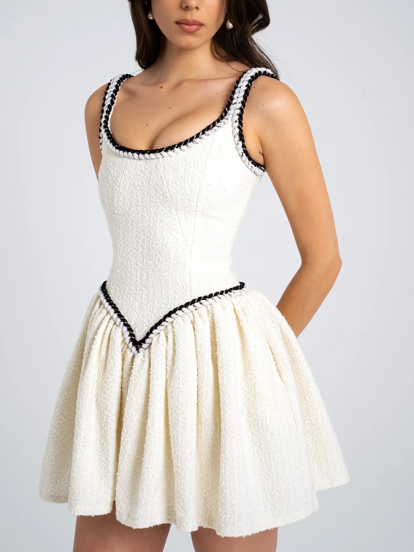Lady Diana Pliseli Mini Elbise