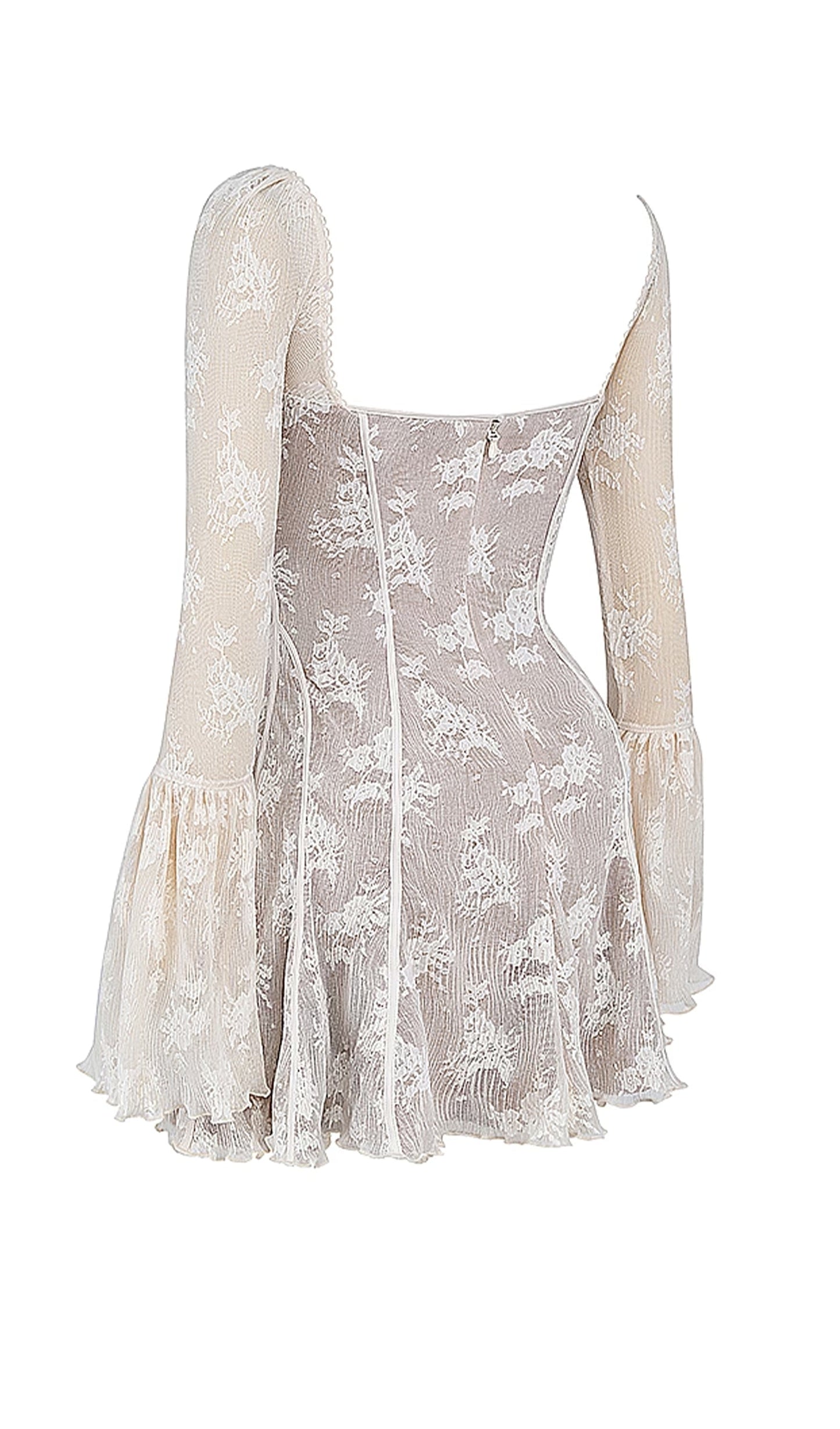 Tinsel Mirage Fildişi Dantelli Mini Elbise