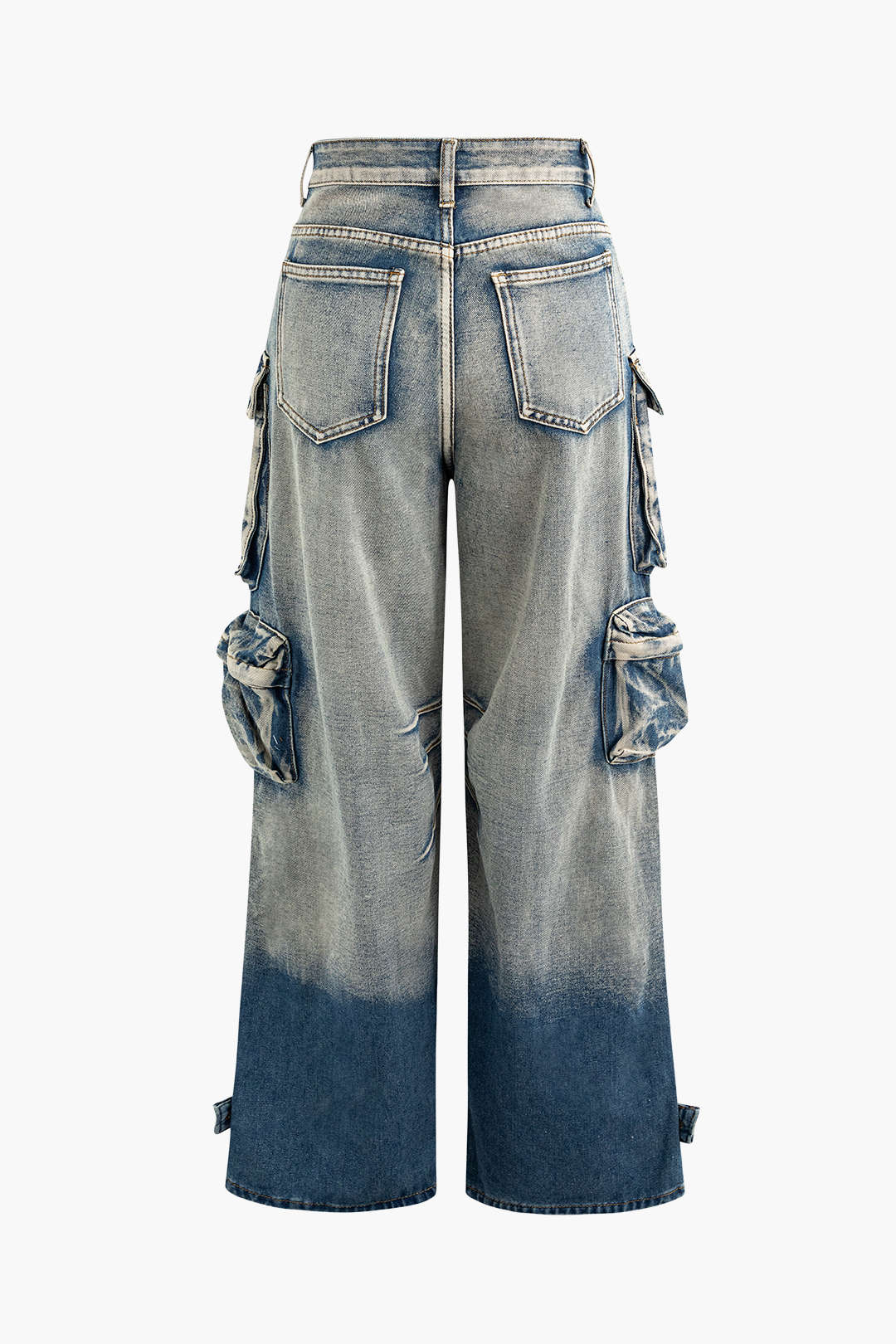 Ombre Çok Cepli Geniş Paça Kargo Pantolon