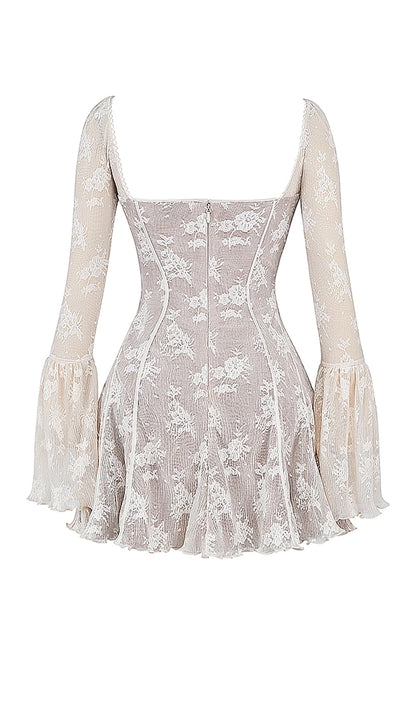 Tinsel Mirage Fildişi Dantelli Mini Elbise