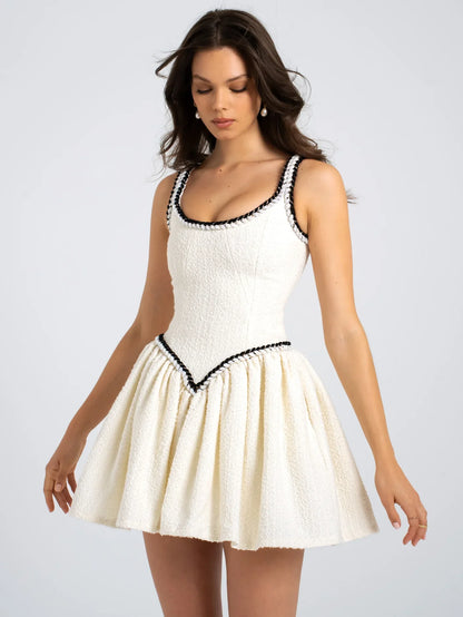 Lady Diana Pliseli Mini Elbise