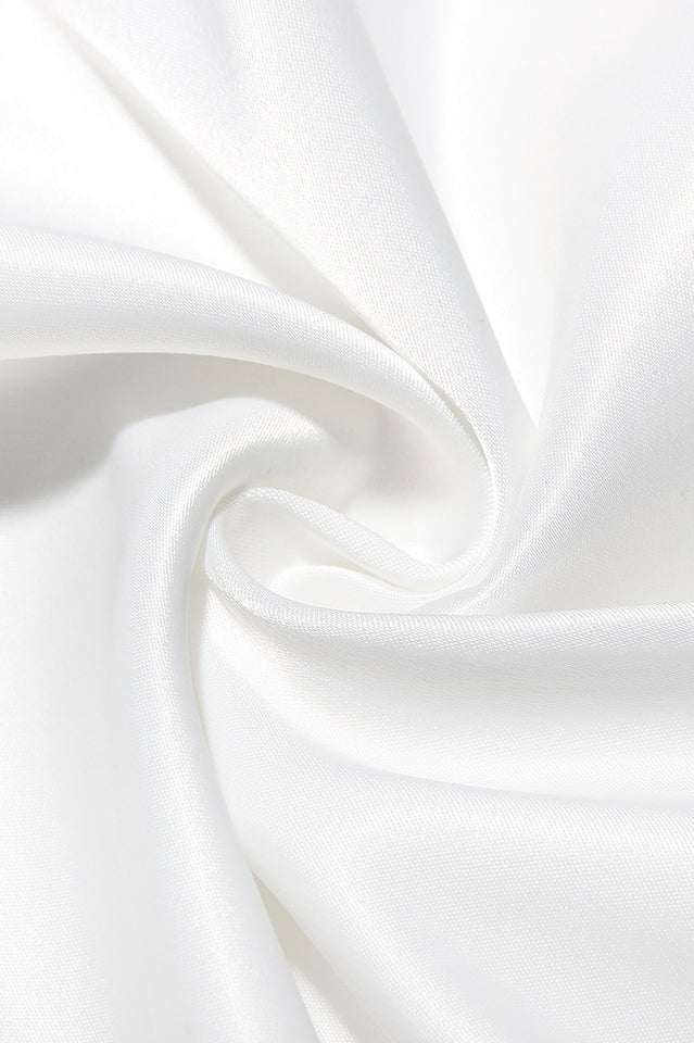 Leona Vintage Krem Boncuklu Straplez Elbise