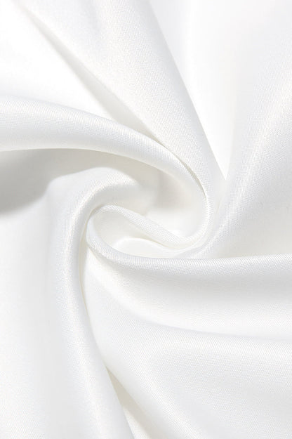 Leona Vintage Krem Boncuklu Straplez Elbise