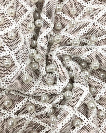 Velvet Rush İnci Detay Elbise