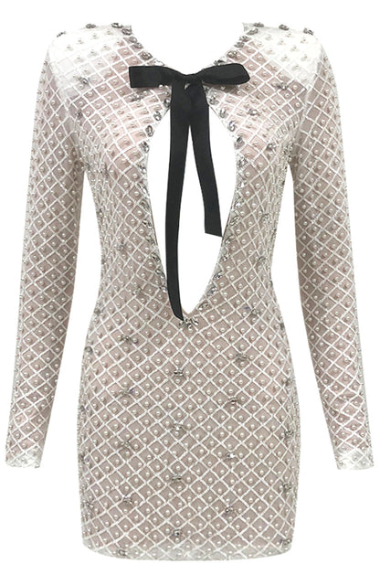 Velvet Rush İnci Detay Elbise