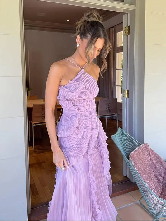 Sunkissed Fırfırlı Sırt Dekolteli Elbise