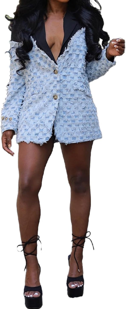 Moss Reverie Patchwork Kot Detaylı Blazer