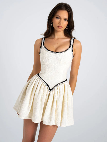 Lady Diana Pliseli Mini Elbise