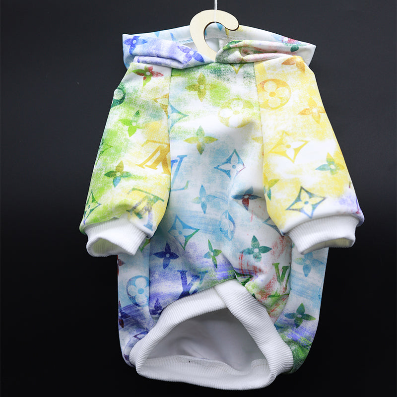 Tie-Dye Colorful Blooming Doggo Hoodie