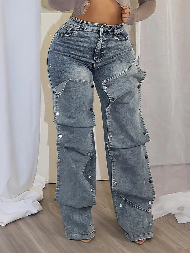 Papi Patchwork Düğme Detaylı Pantolon