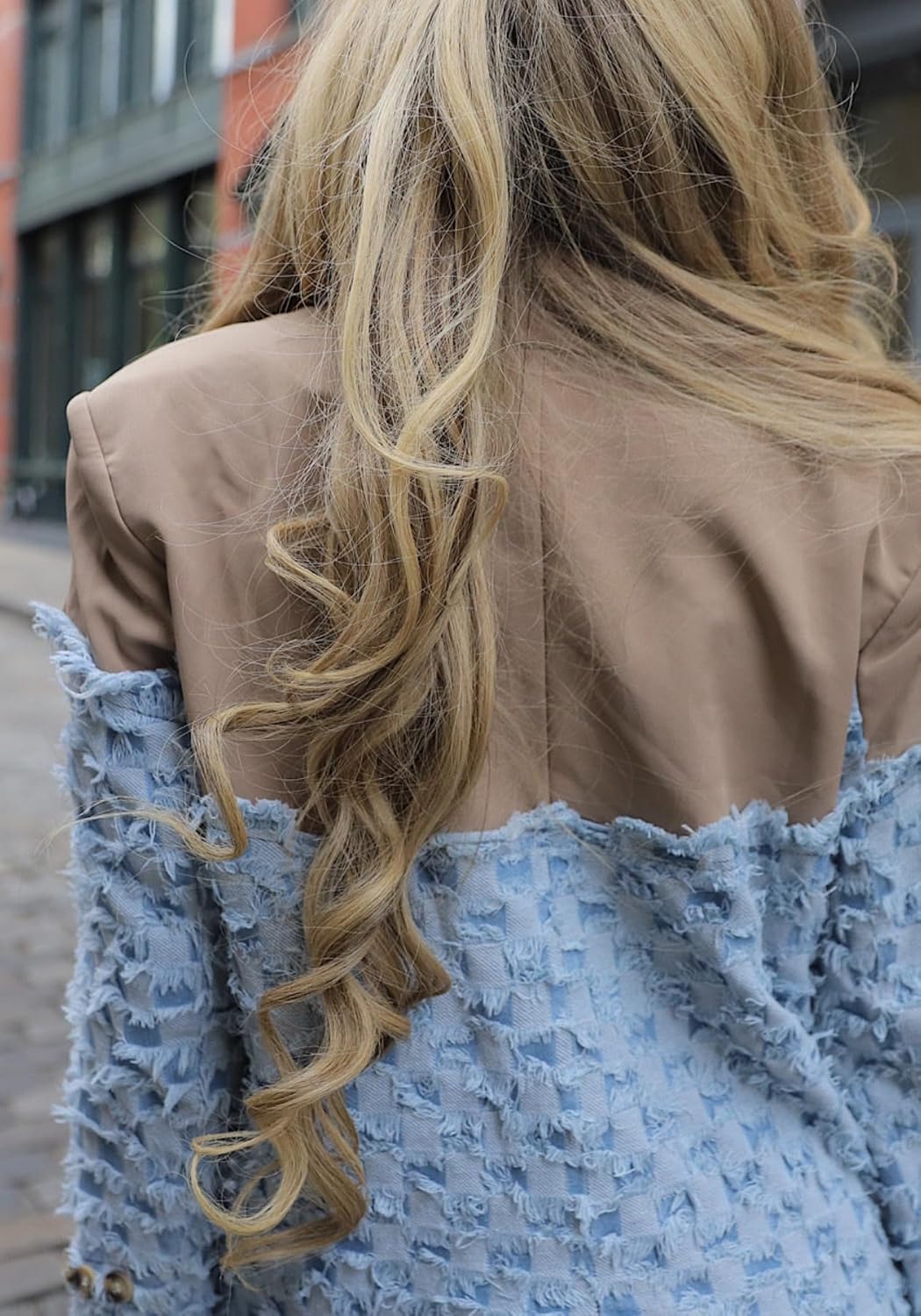 Moss Reverie Patchwork Kot Detaylı Blazer