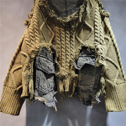 Oblivion Oversize Uzun Kollu Tasarım Kazak
