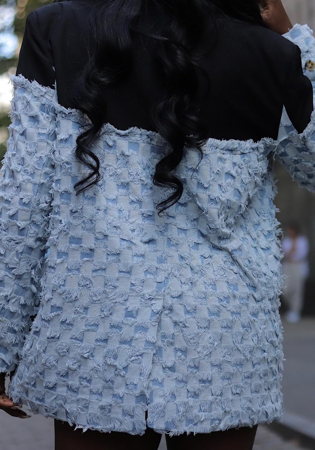 Moss Reverie Patchwork Kot Detaylı Blazer