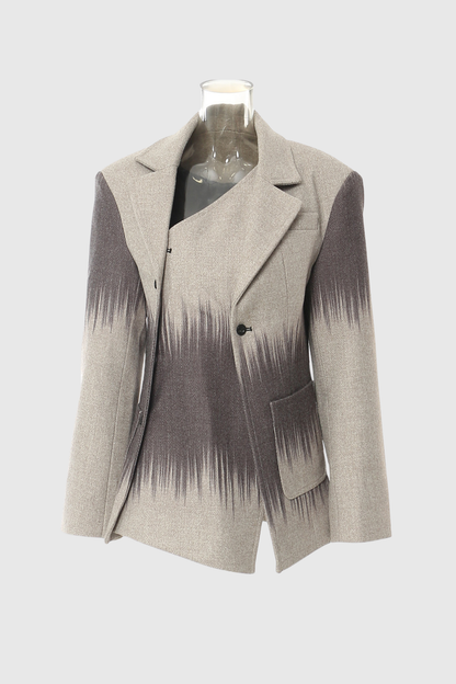 Phoenix Baskılı Asimetrik Blazer