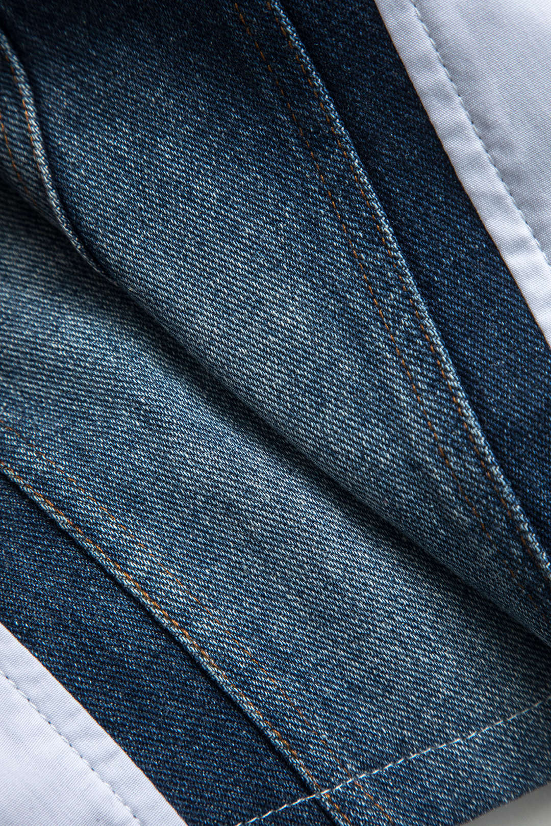 Ether Denim Patchwork Uzun Kollu Gömlek