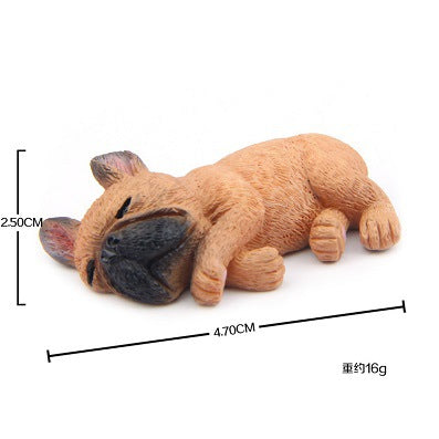 Küçük Fransız Bulldog  8 li set özel tasarım sevimli uykulu serisi buzdolabı mıknatısı bebek güçlü manyetik çıkartmalar