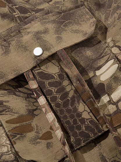 Bjørn Yılan Derisi Desenli Kargo Pantolon