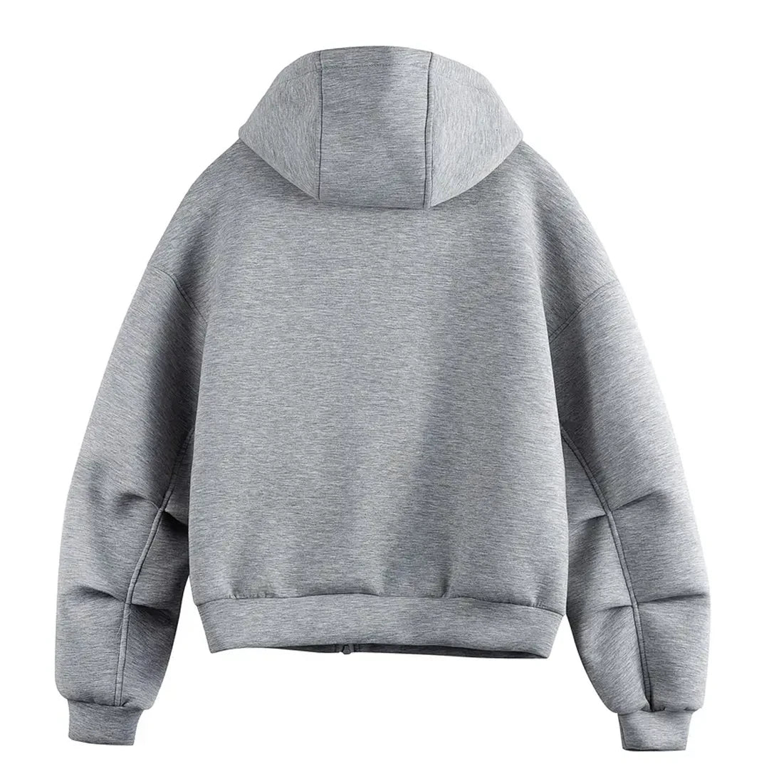 Zip Boys  düz renk kapşonlu