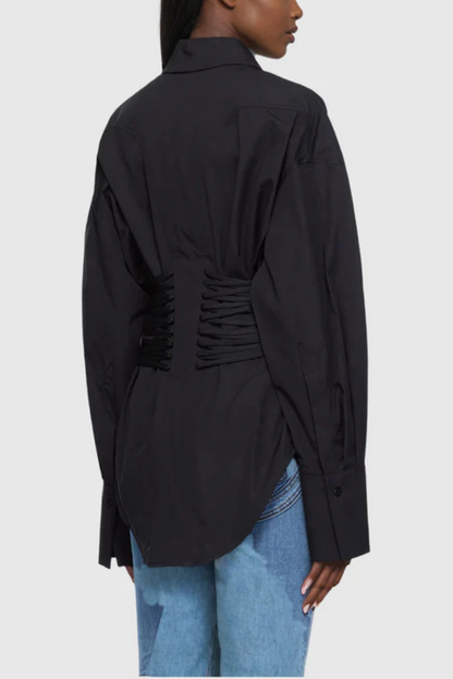 Twilight Yan Bağcıklı Gömlek