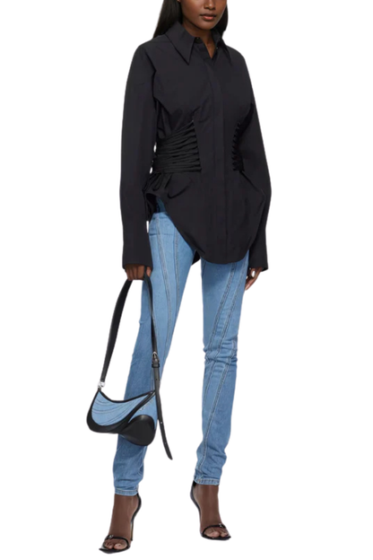 Twilight Yan Bağcıklı Gömlek