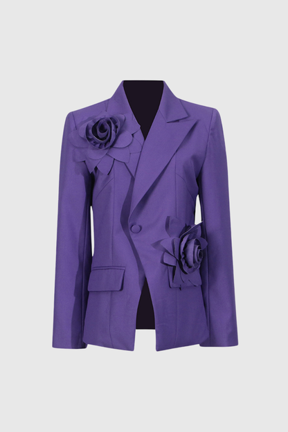 Marlowe Çiçek Yakalı Çapraz Blazer Ceket