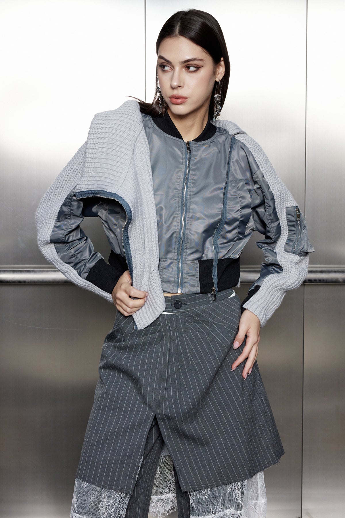 Alina Örgü Parçalı Ceket