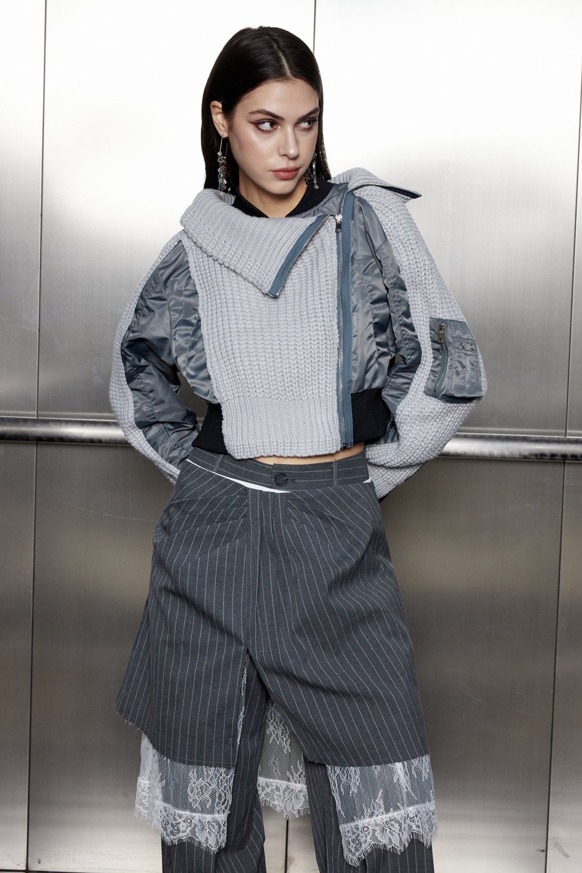 Alina Örgü Parçalı Ceket