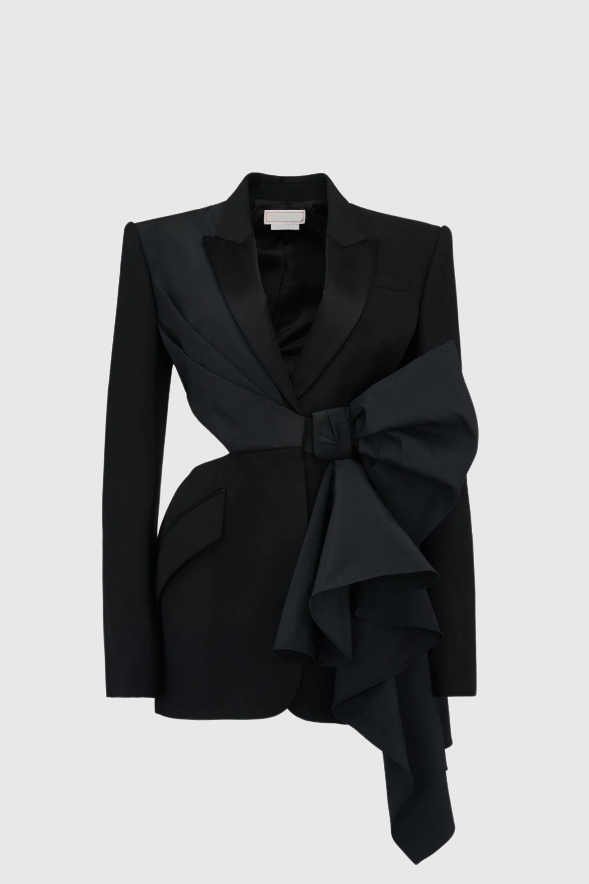 Alma Vücuda Oturan Delikli Kurdeleli Blazer