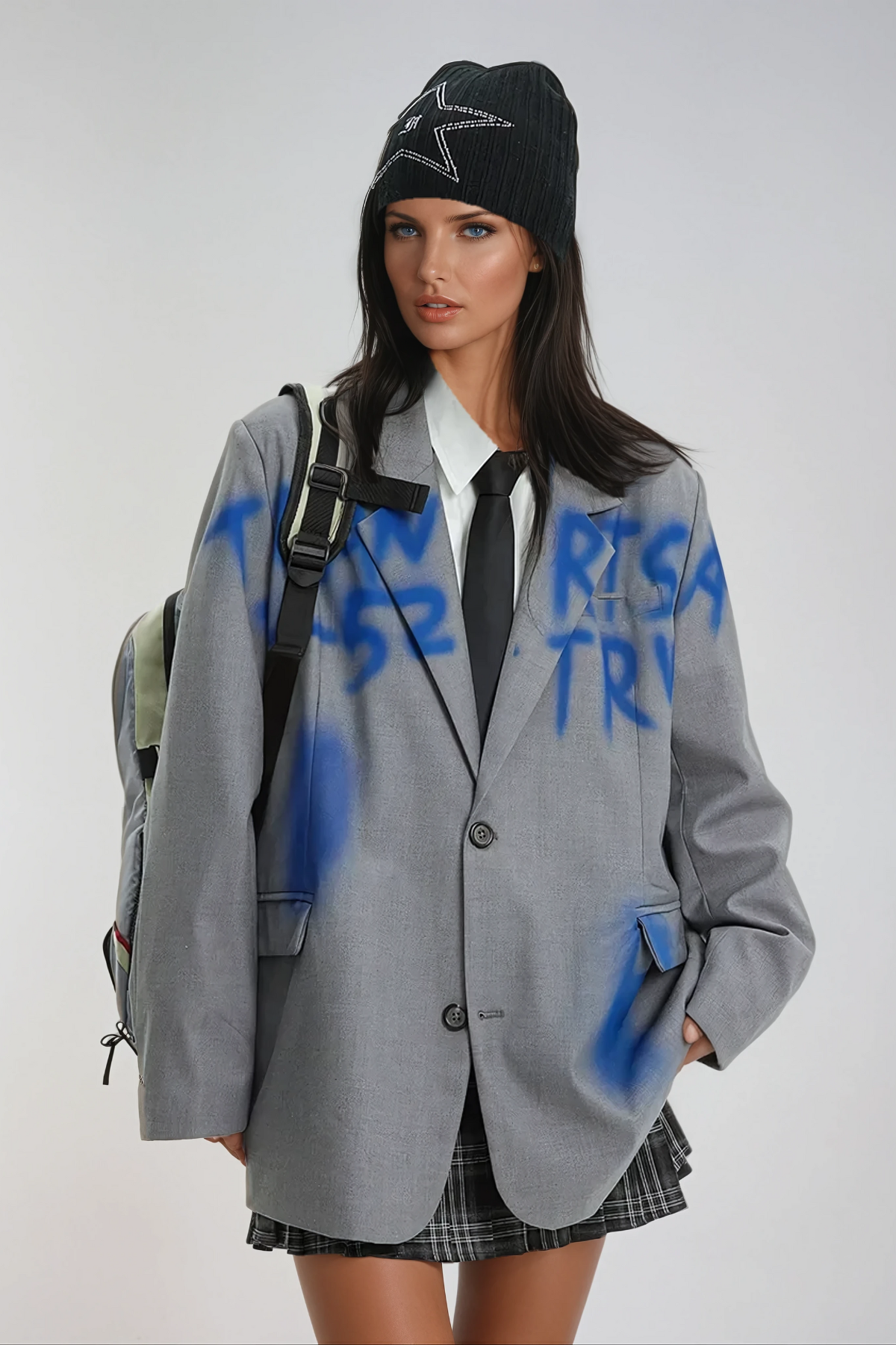 Alysha Grafiti Yakalı Blazer