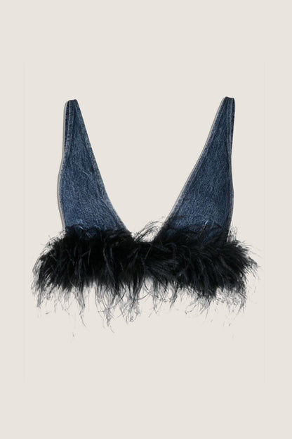 Feather Denim Üst