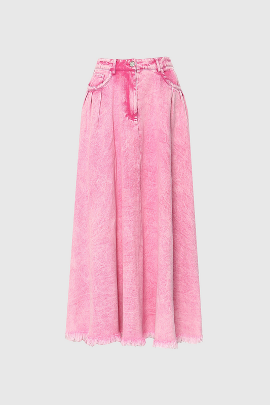 Ayleen Pembe Maxi Kot Etek