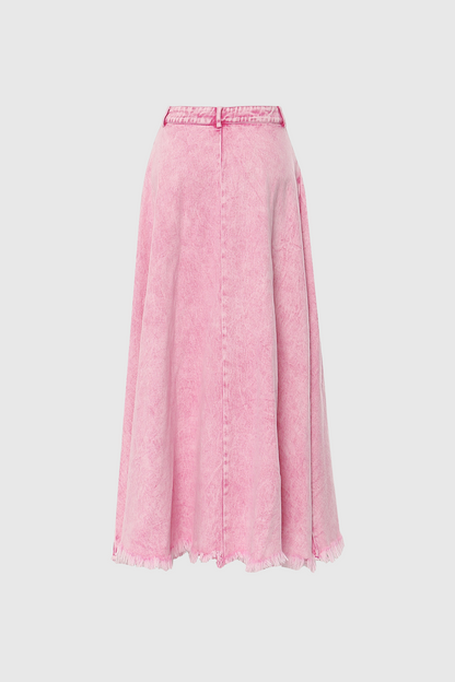 Ayleen Pembe Maxi Kot Etek
