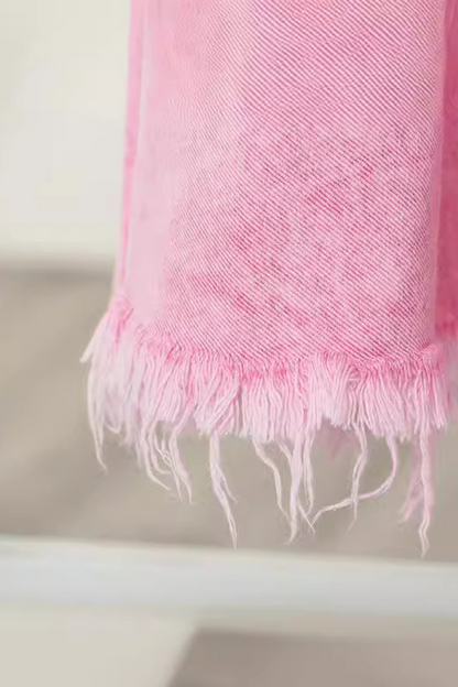 Ayleen Pembe Maxi Kot Etek
