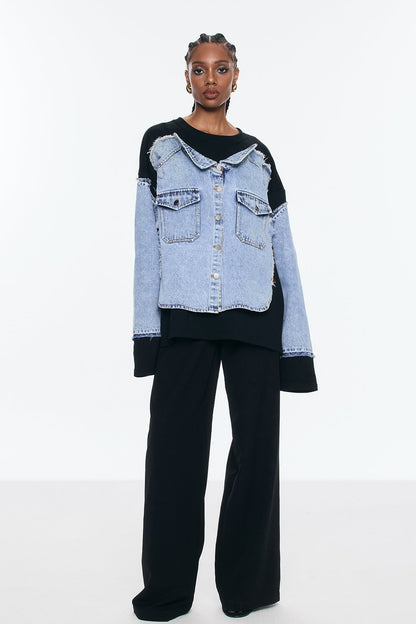 Benitez Deconstruct Denim Üst