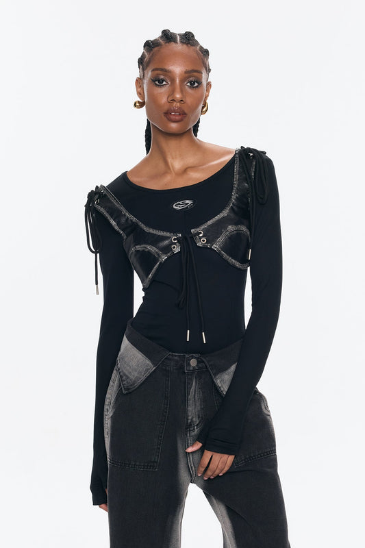 Heaven Bağcıklı İki Parçalı Bodysuit