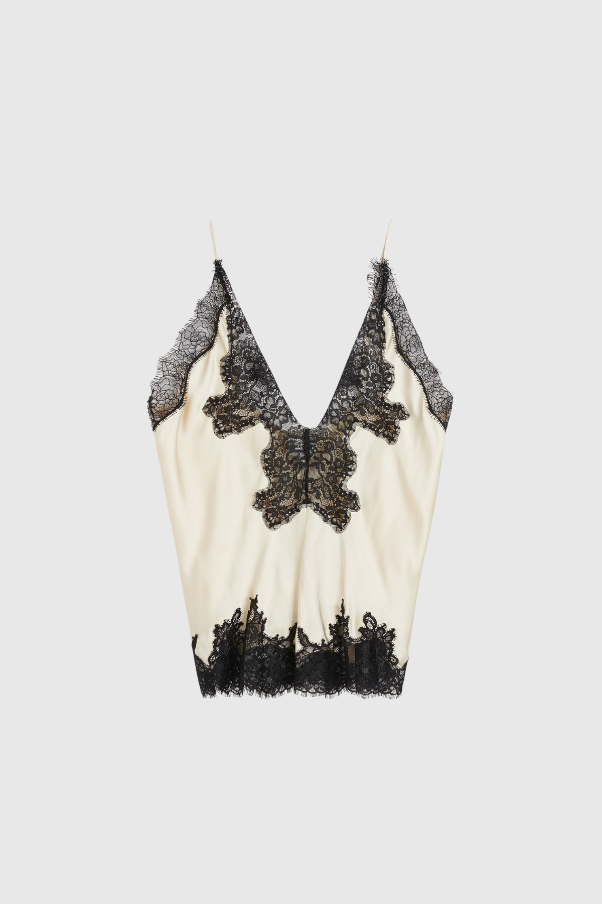 Bess Lace Saten Üst Kayısı Rengi