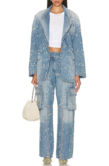 Nebraska Sky  Denim Ceket-Pantolon