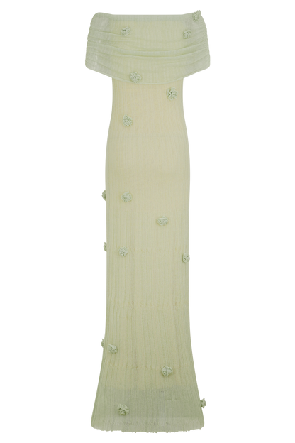 Elven Pastel Yeşili Uzun Elbise